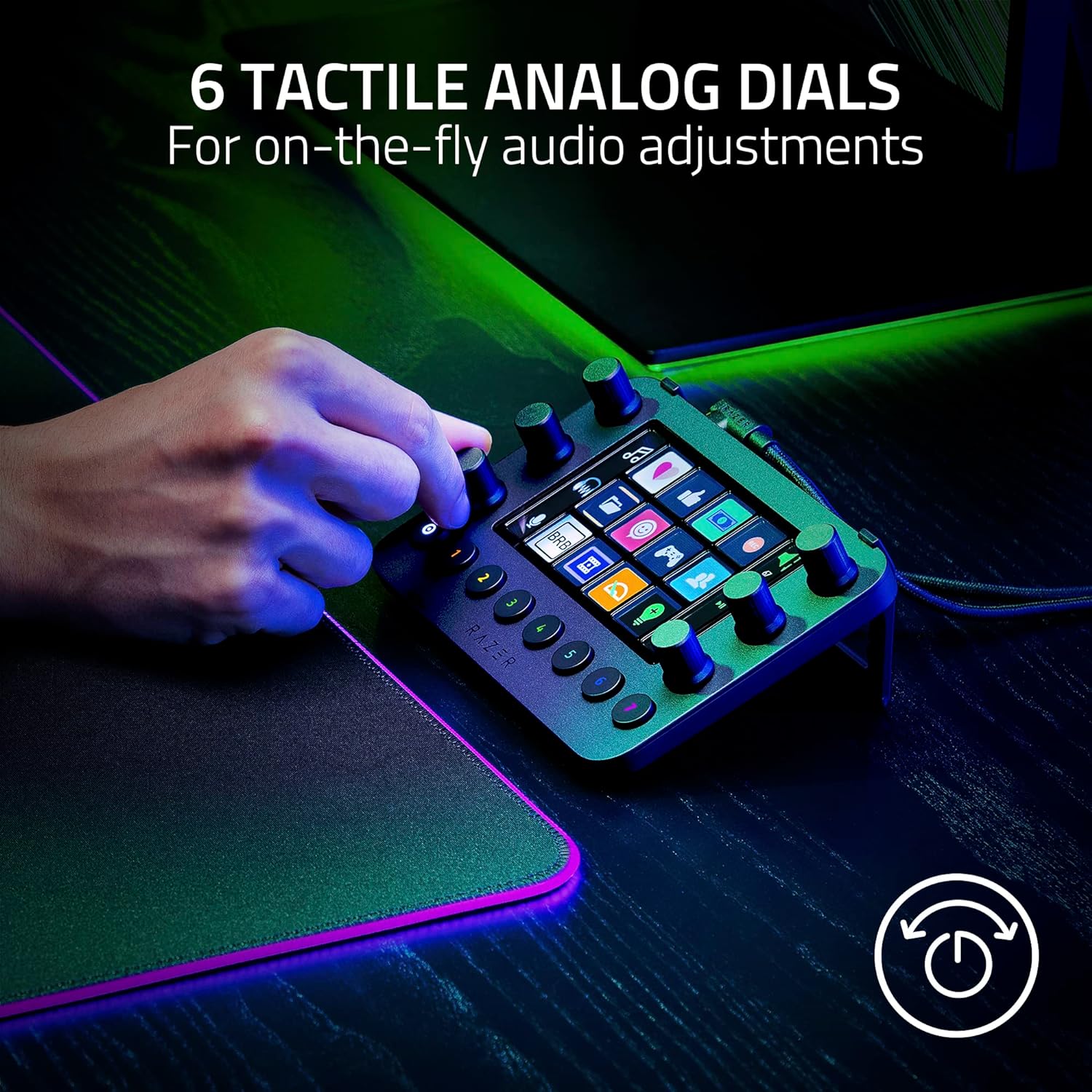 Razer Stream Controller: All-In-One Keypad for Streaming - 12 Haptic Switchblade Keys - 6 Tactile Analog Dials - 8 Programmable Buttons - Designed for PC & Mac Razer Stream Controller: All-In-One Keypad for Streaming - 12 Haptic Switchblade Keys - 6 Tactile Analog Dials - 8 Programmable Buttons - Designed for PC & Mac